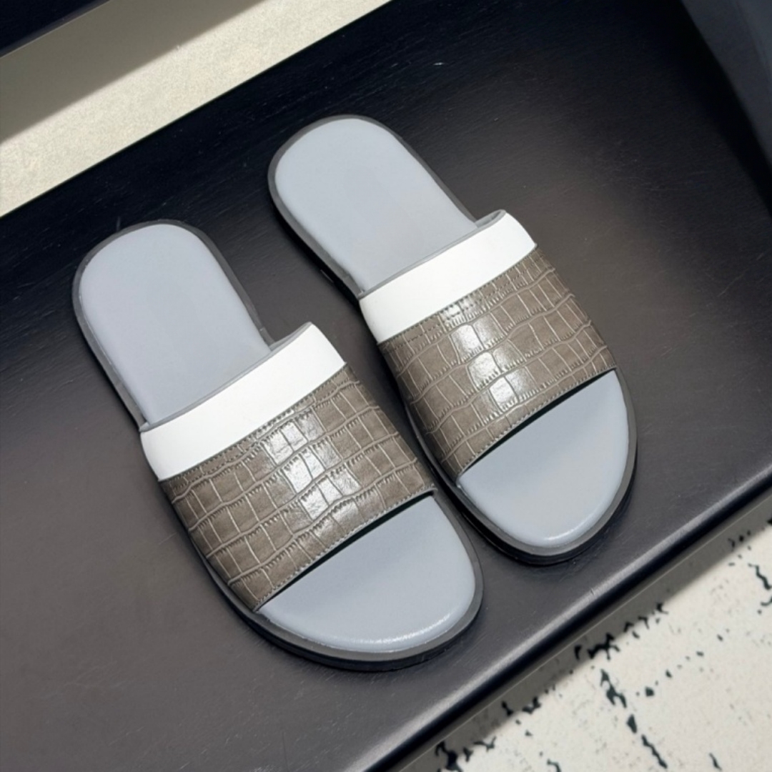 Flip Flop Leather Men - Handmade Cowhide Sandals Luxury Brand Men's