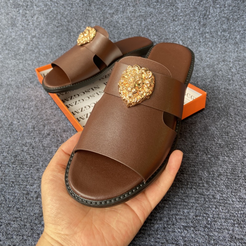 Flip Flop Leather Men - size 38-48 original shoes brand leather
