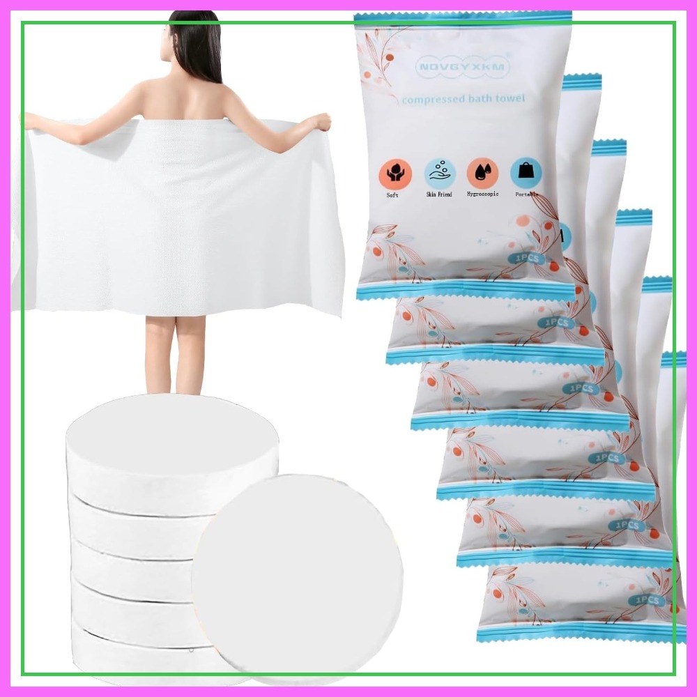 Beach Towel Large - 6 Packs Large Compressed Towel 56''