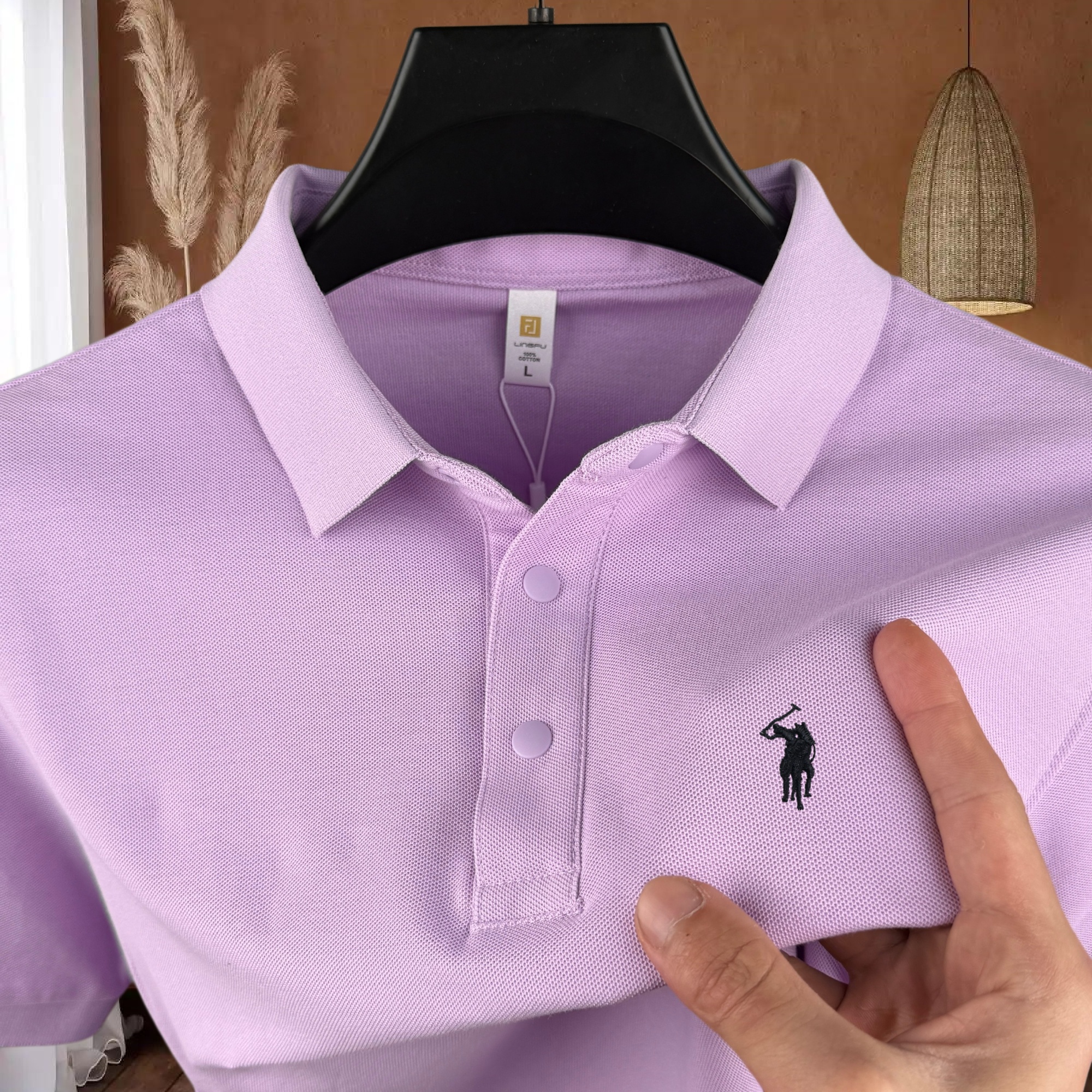 Polo Shirt Pique - 100% pure cotton high-end brand men's