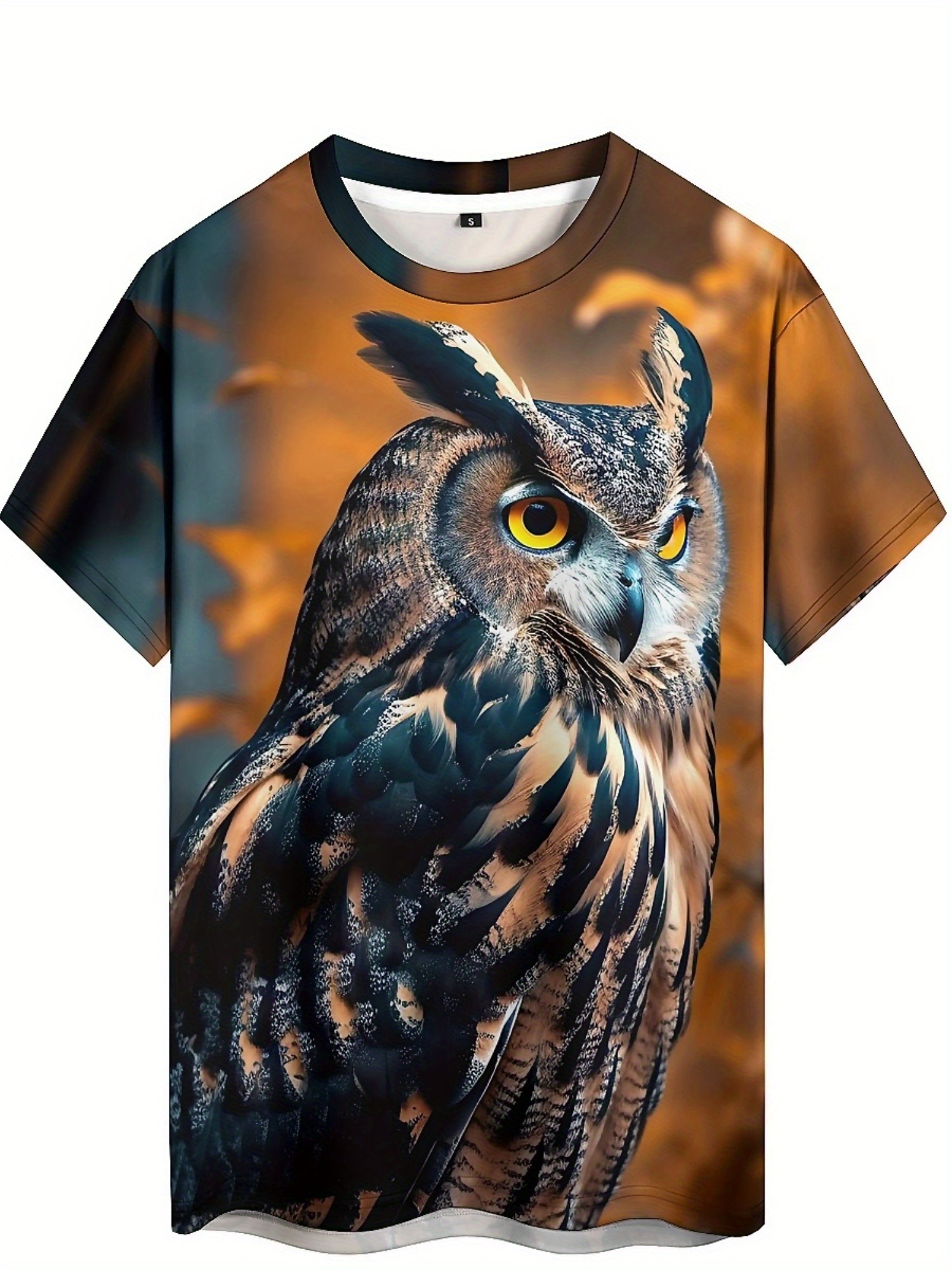 Men's & Women's 3D Print Owl G - Tee Graphic Print ulasan dan harga