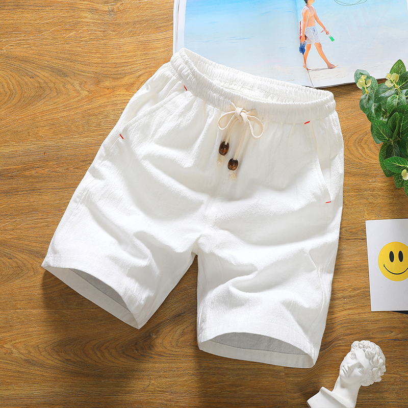 Brand men's summer fashion sol - Short Linen Drawstring ulasan dan harga