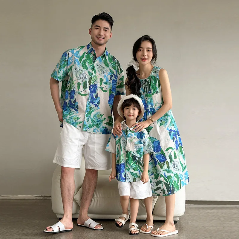 Beach Couple Look Family Match - Resort Shirt Floral ulasan dan harga