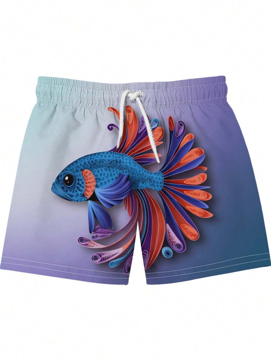 Gradient Purple Blue Swim Trun - Swim Trunk Quick Dry ulasan dan harga