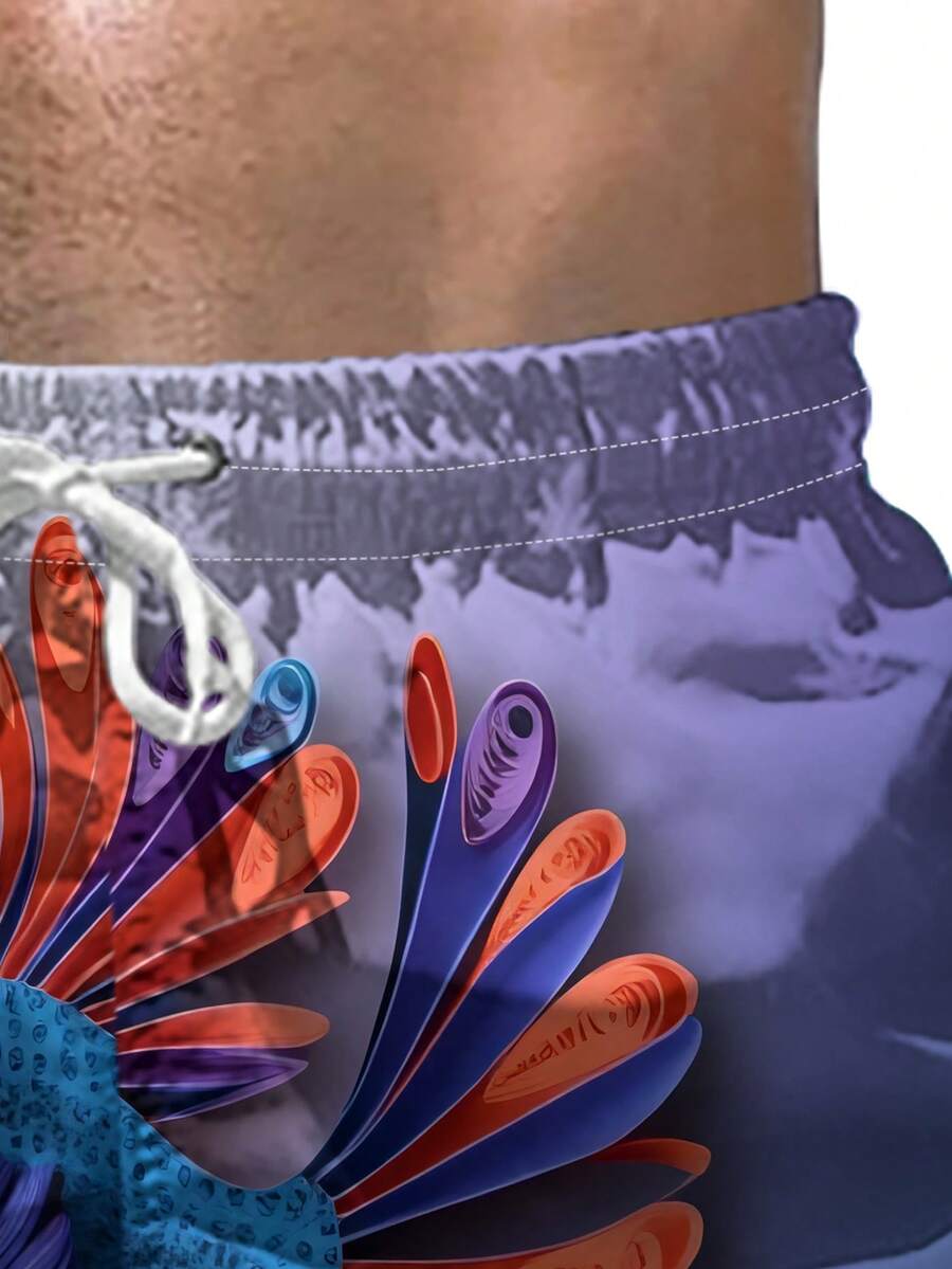 Gradient Purple Blue Swim Trun - Swim Trunk Quick Dry ulasan dan harga