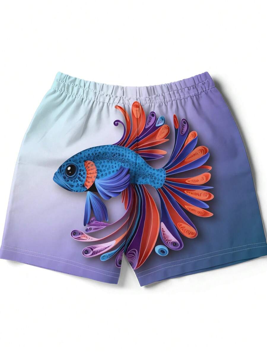 Gradient Purple Blue Swim Trun - Swim Trunk Quick Dry ulasan dan harga