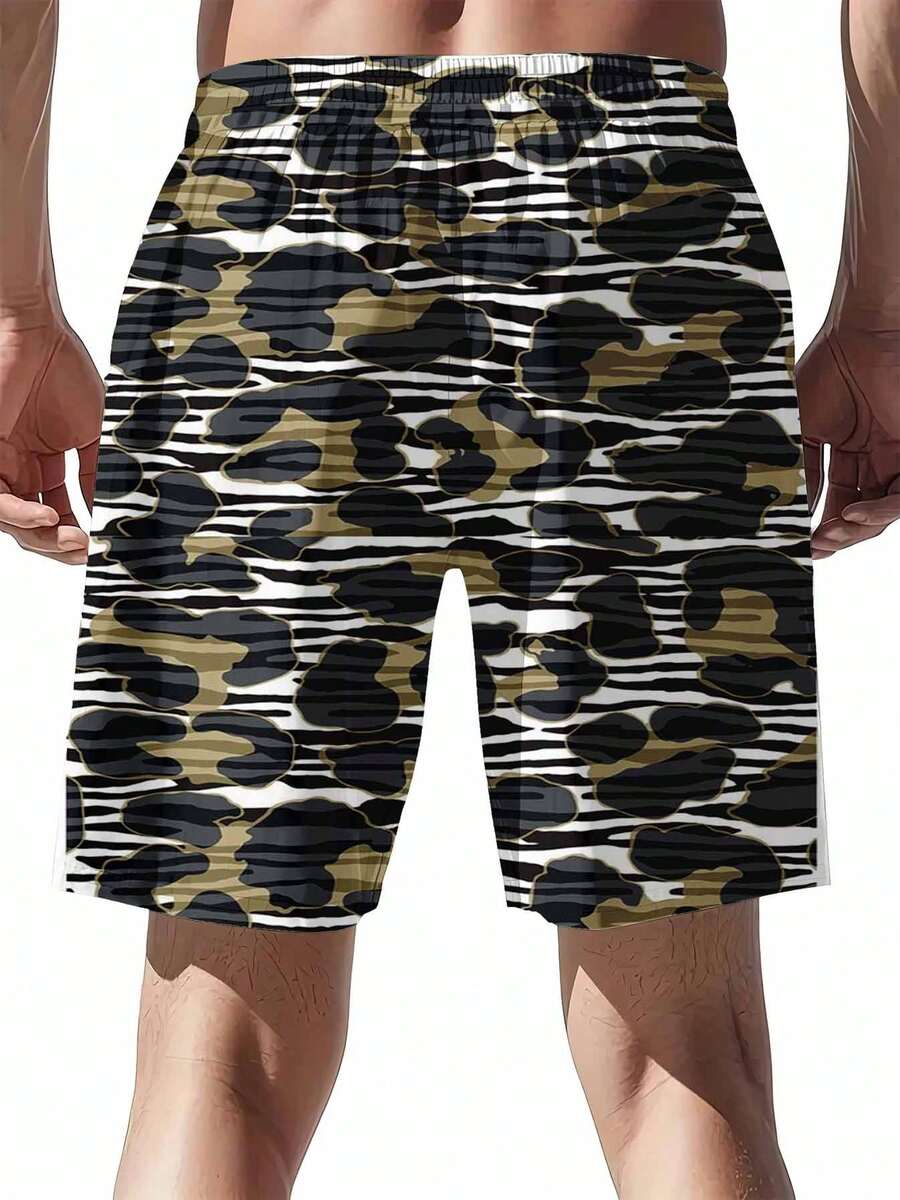 Mens Camouflage Print Swim Tru - Swim Trunk Quick Dry ulasan dan harga