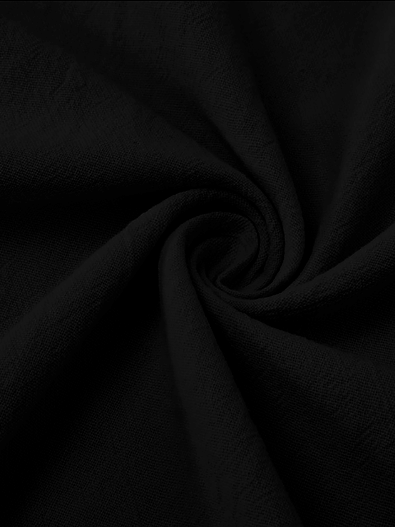 Elegant Black Henley Short-Sle - Linen Shirt Breathable ulasan dan harga