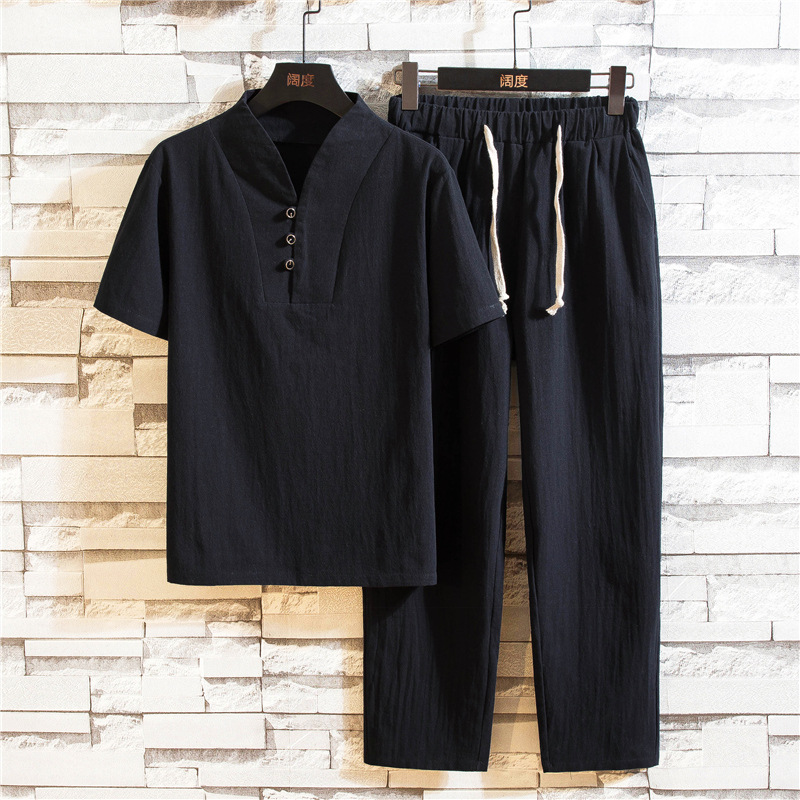 Men's Summer Cotton Linen Shor - Linen Shirt Breathable ulasan dan harga