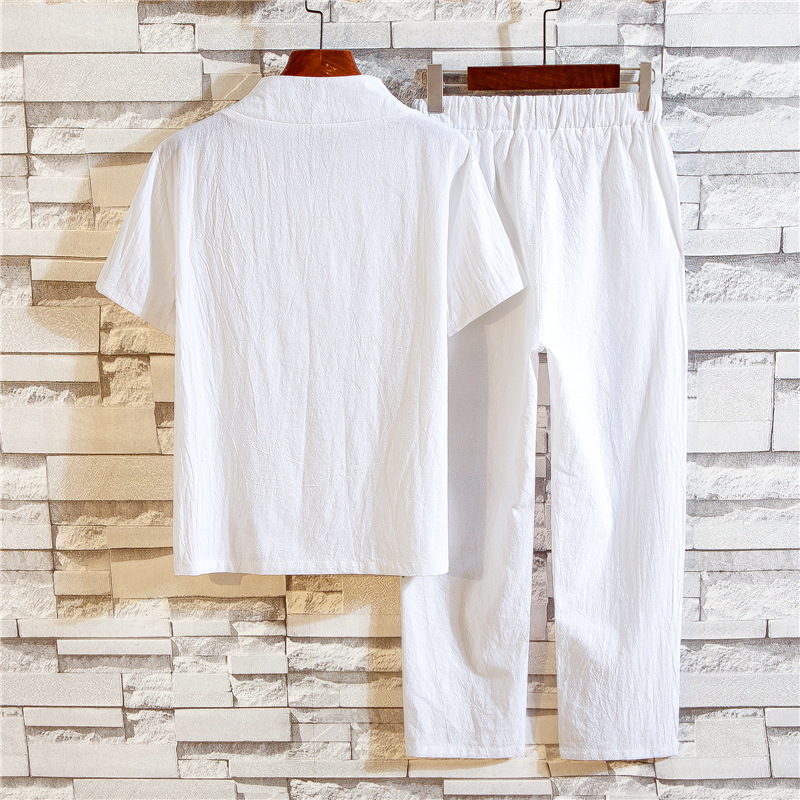 Men's Summer Cotton Linen Shor - Linen Shirt Breathable ulasan dan harga