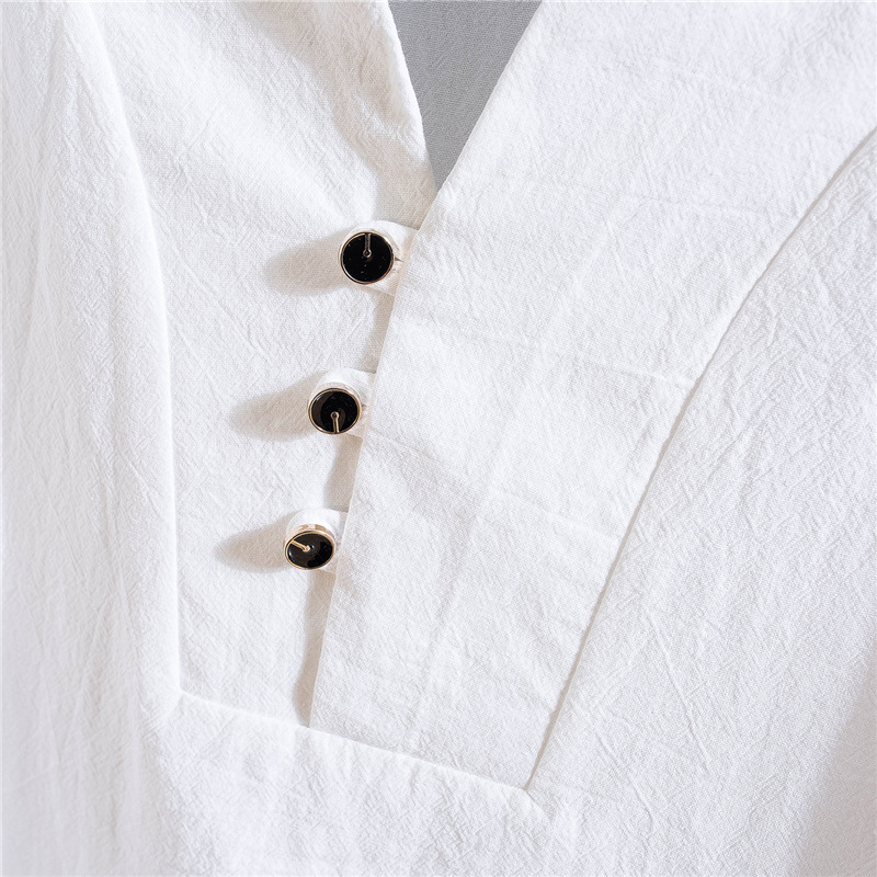 Men's Summer Cotton Linen Shor - Linen Shirt Breathable ulasan dan harga