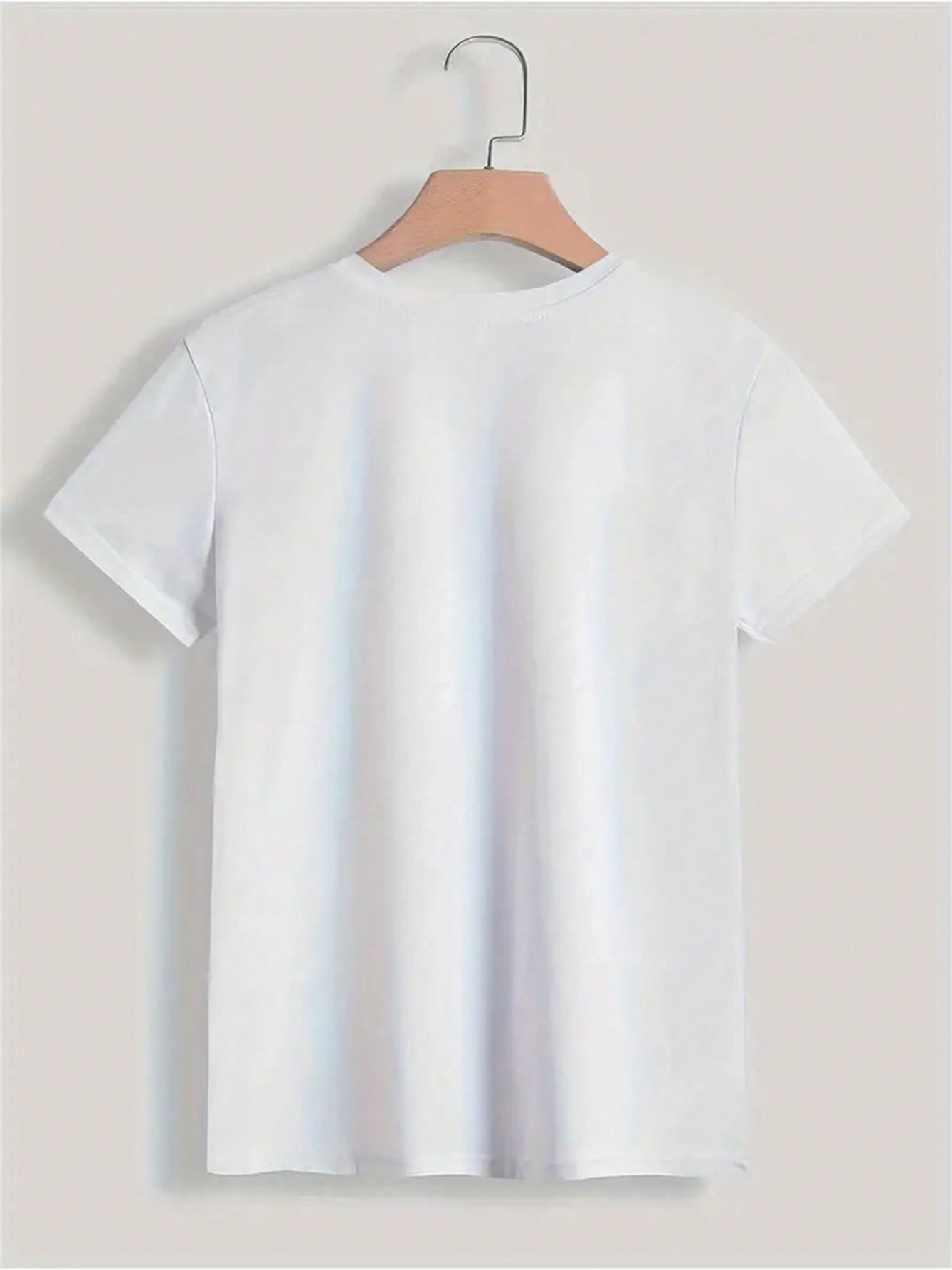 Men's White Cotton Graphic Tee - Tee Graphic Print ulasan dan harga