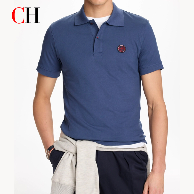 CH Red Accent Circular Rubber  - Polo Shirt Pique ulasan dan harga