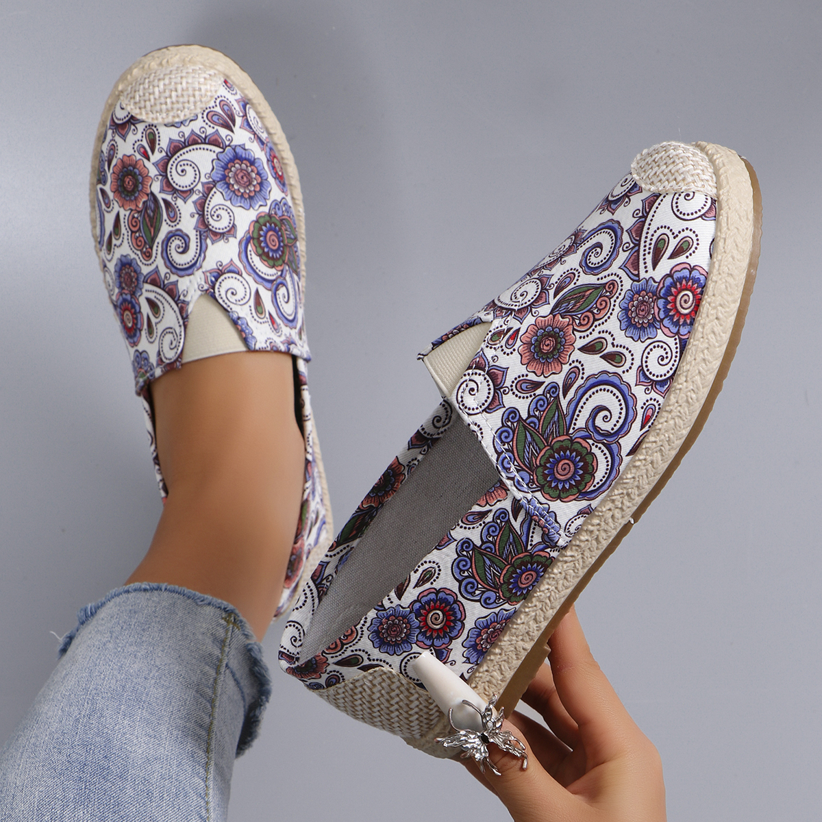 Spring new women's sports shoe - Espadrille Slip On ulasan dan harga