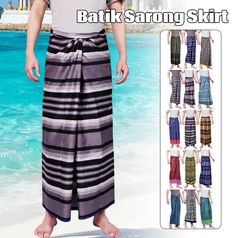 Batik Print Beach Sarong Wrap  - Sarong Men Wrap ulasan dan harga