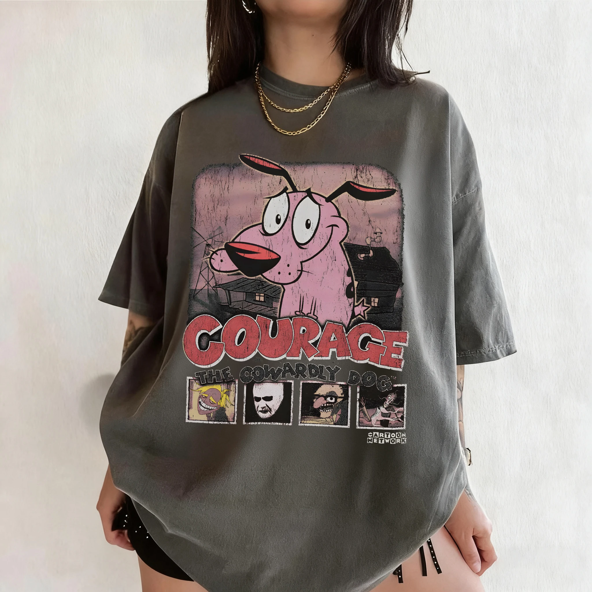Summer Vintage Courage The Cow - Tee Graphic Print ulasan dan harga