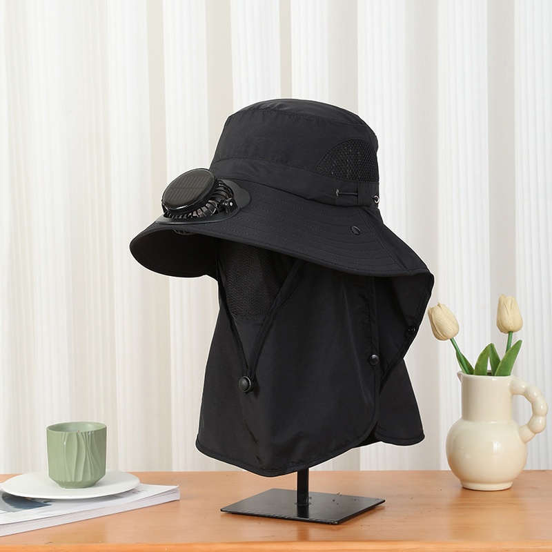 Men Solar Fan Hat Wide Brim UP - Bucket Hat Straw ulasan dan harga
