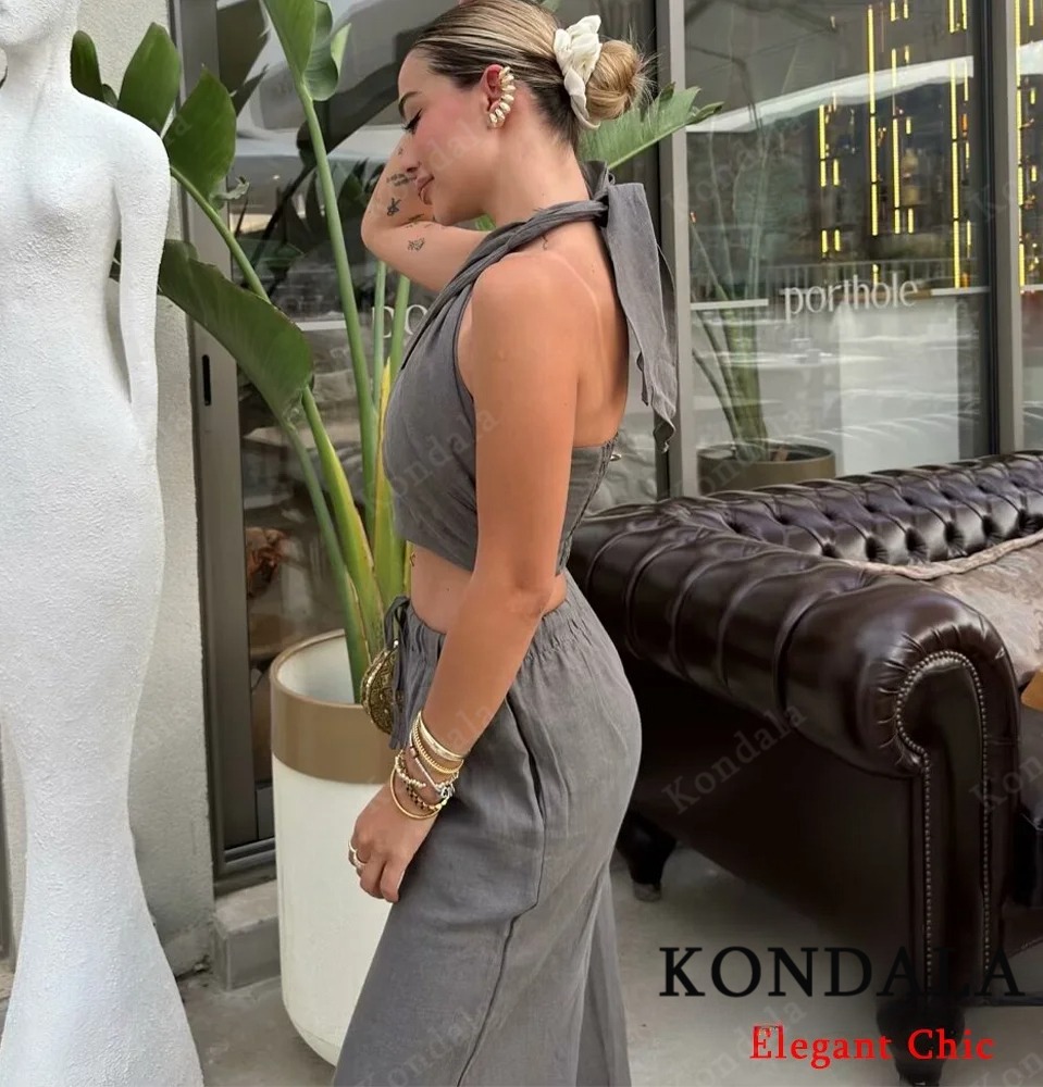 KONDALA Sexy Casual Crossover  - Short Linen Drawstring ulasan dan harga