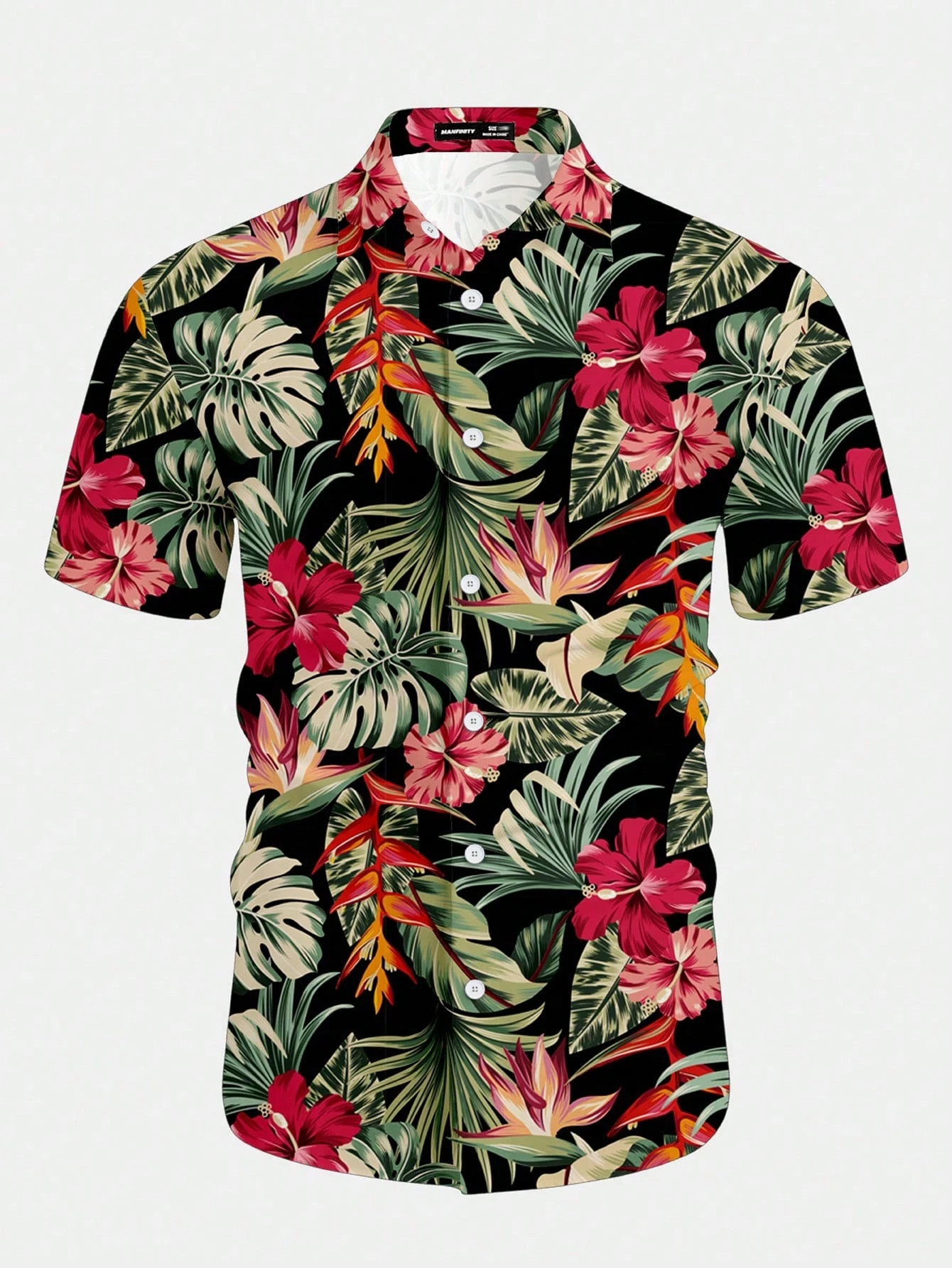 Casual Hawaiian Shirt Men Trop - Resort Shirt Floral ulasan dan harga
