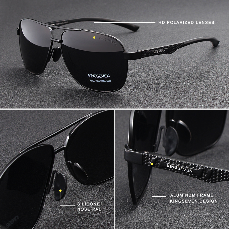 KINGSEVEN Brand Men Sunglasses - Sunglasses Aviator Polarized ulasan dan harga