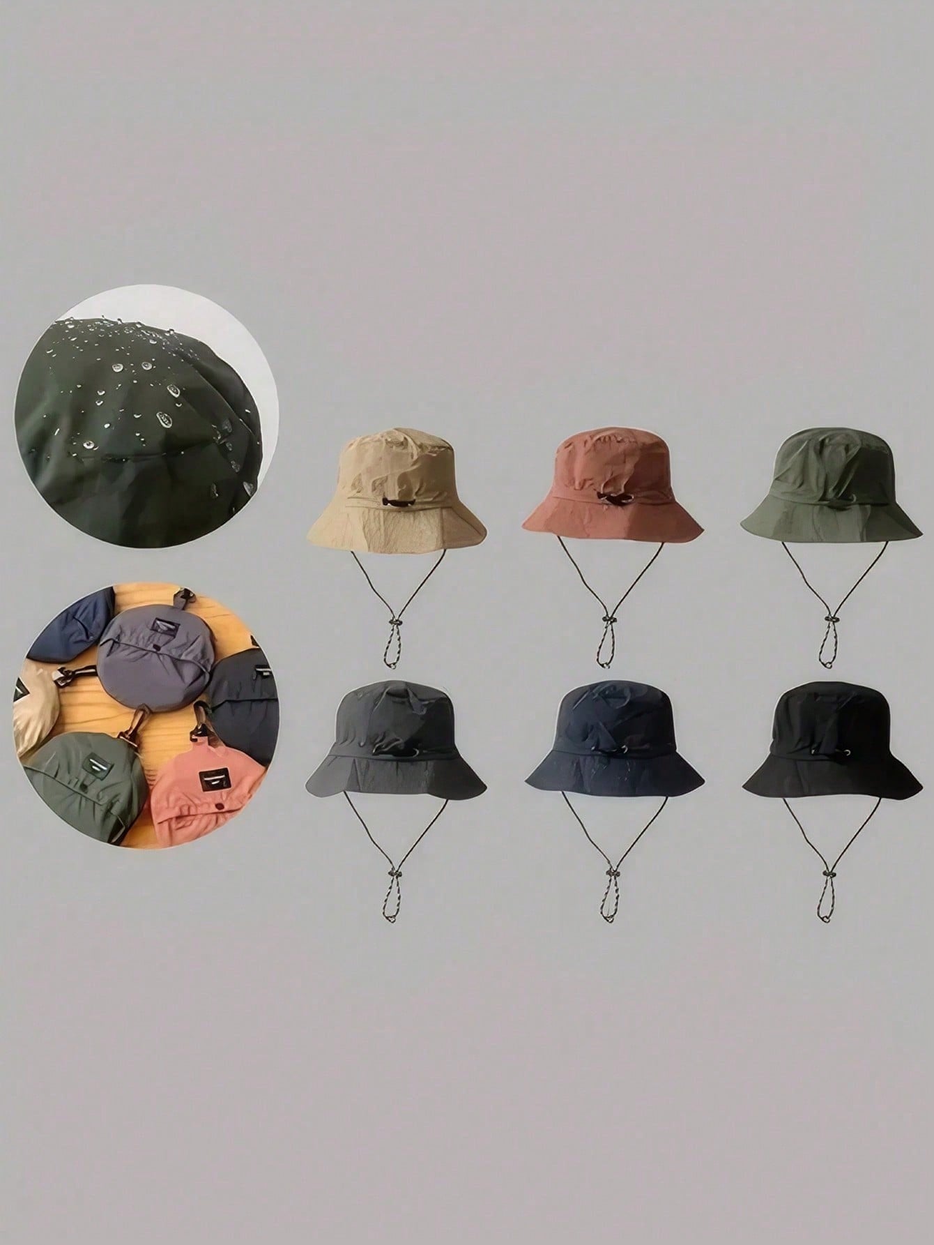 1 Pc Waterproof Bucket Hat, Fo - Packable Hat Nylon ulasan dan harga