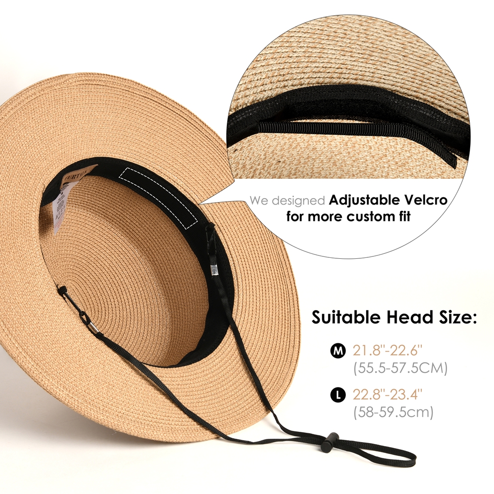 Unisex Flat Top Boater Sun Hat - Bucket Hat Straw ulasan dan harga