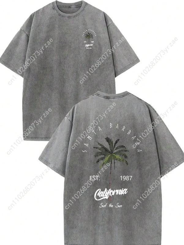Retro Wash Santa Barbara Tshir - Linen Shirt Breathable ulasan dan harga