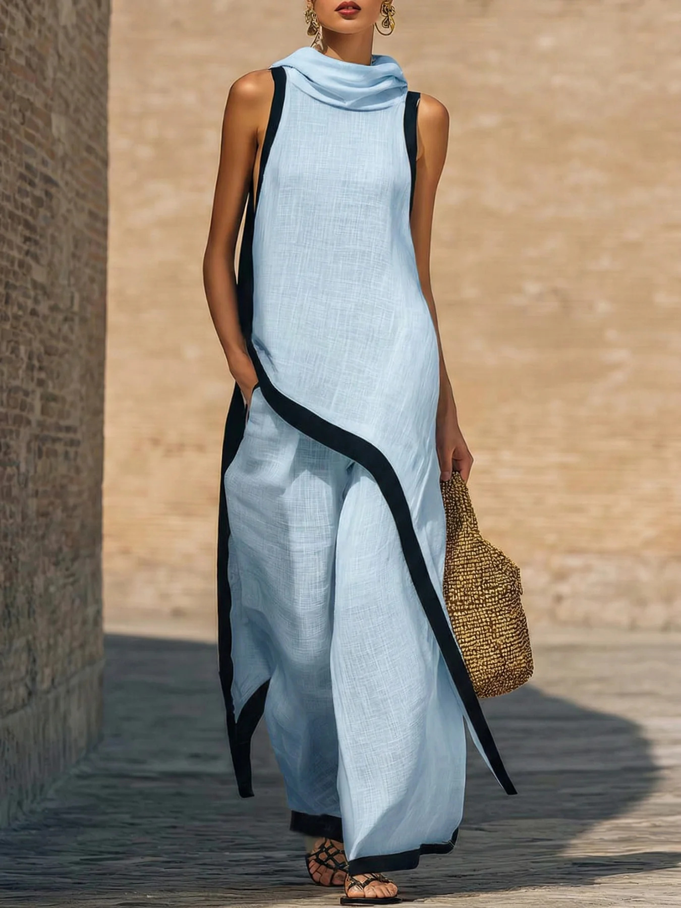 2026 European American Linen C - Shirt Camp Collar ulasan dan harga