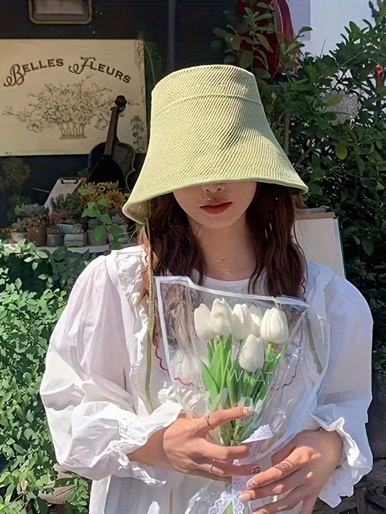 Straw Wide-Brim Sun Hat For Wo - Bucket Hat Straw ulasan dan harga