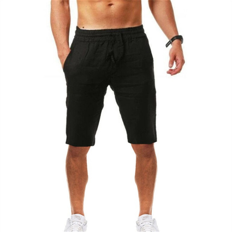 2026 Summer Men's Shorts Cotto - Short Linen Drawstring ulasan dan harga