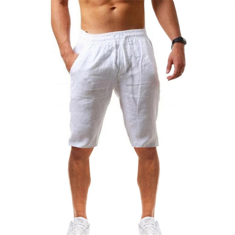 2026 Summer Men's Shorts Cotto - Short Linen Drawstring ulasan dan harga