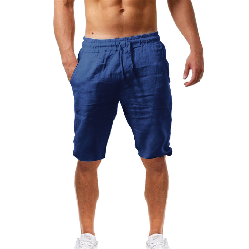 2026 Summer Men's Shorts Cotto - Short Linen Drawstring ulasan dan harga