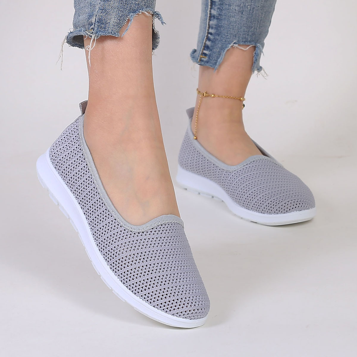 Women's summer breathable mesh - Espadrille Slip On ulasan dan harga