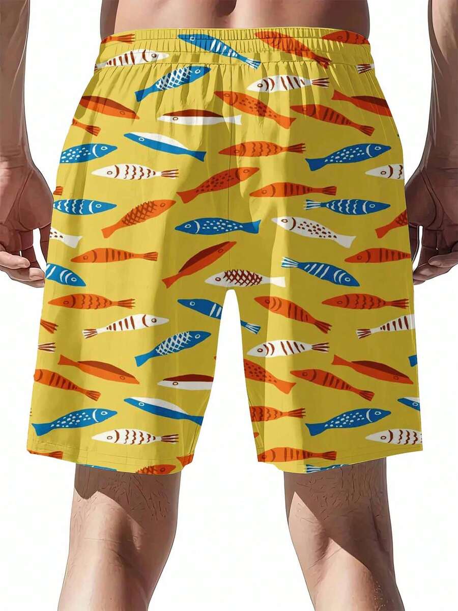 Colorful Fish Pattern Swim Tru - Swim Trunk Quick Dry ulasan dan harga