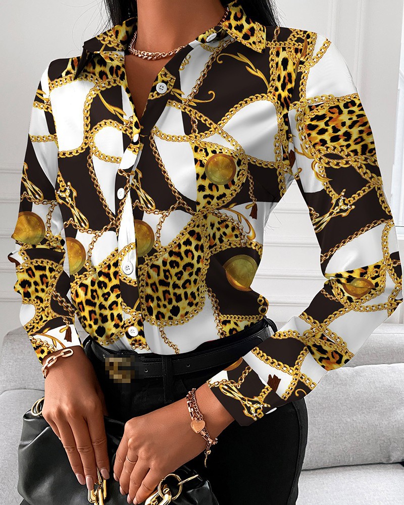 Women Fashion Wild Shirts Chai - Shirt Camp Collar ulasan dan harga