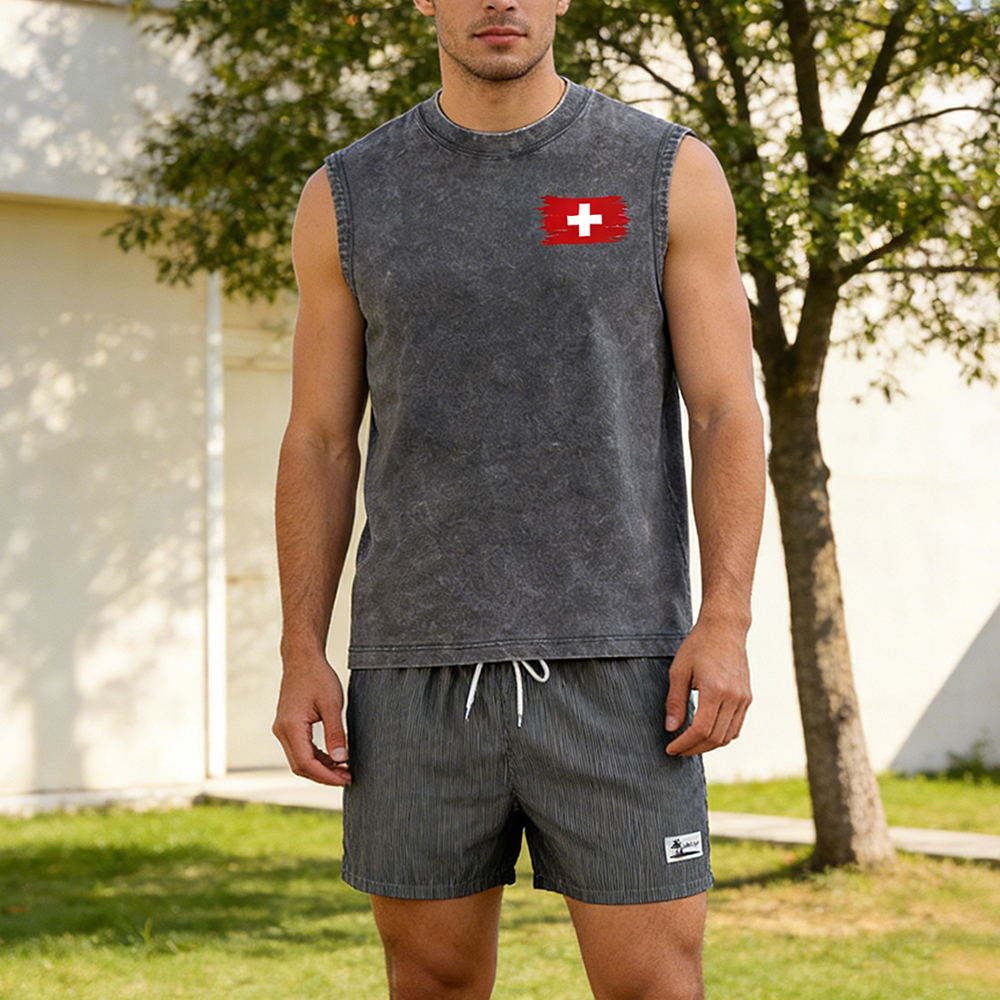 Casual Summer Men's 2 Piece Ou - Tee Graphic Print ulasan dan harga