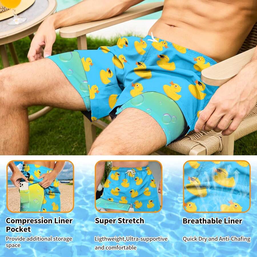 Mens Quick Dry Swim Trunks Wit - Swim Trunk Quick Dry ulasan dan harga