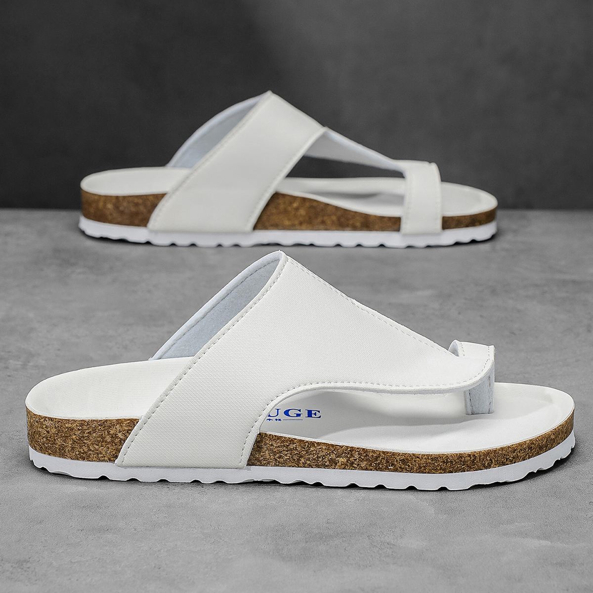 Big Size 48 49 Cork Slippers M - Flip Flop Leather Men ulasan dan harga