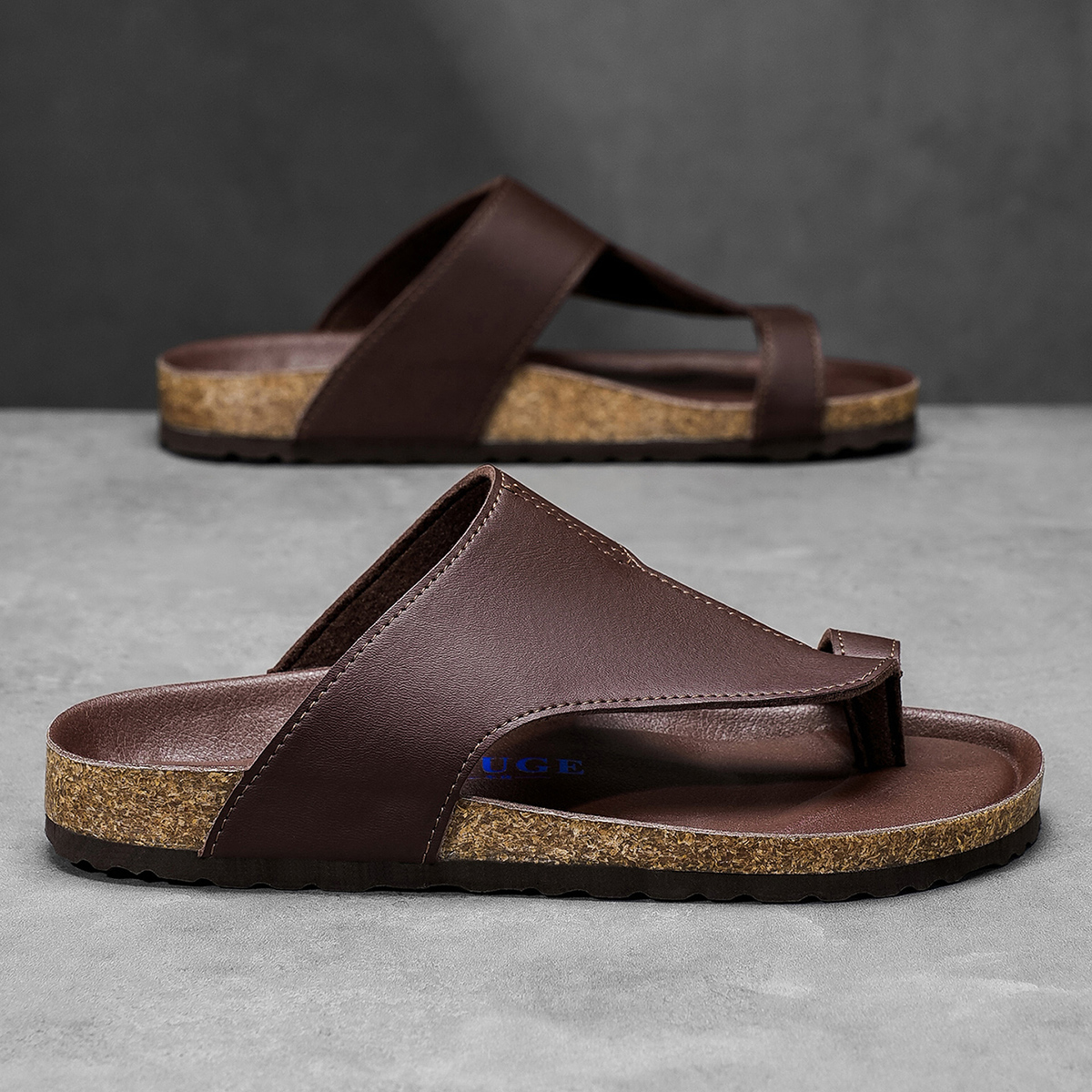 Big Size 48 49 Cork Slippers M - Flip Flop Leather Men ulasan dan harga