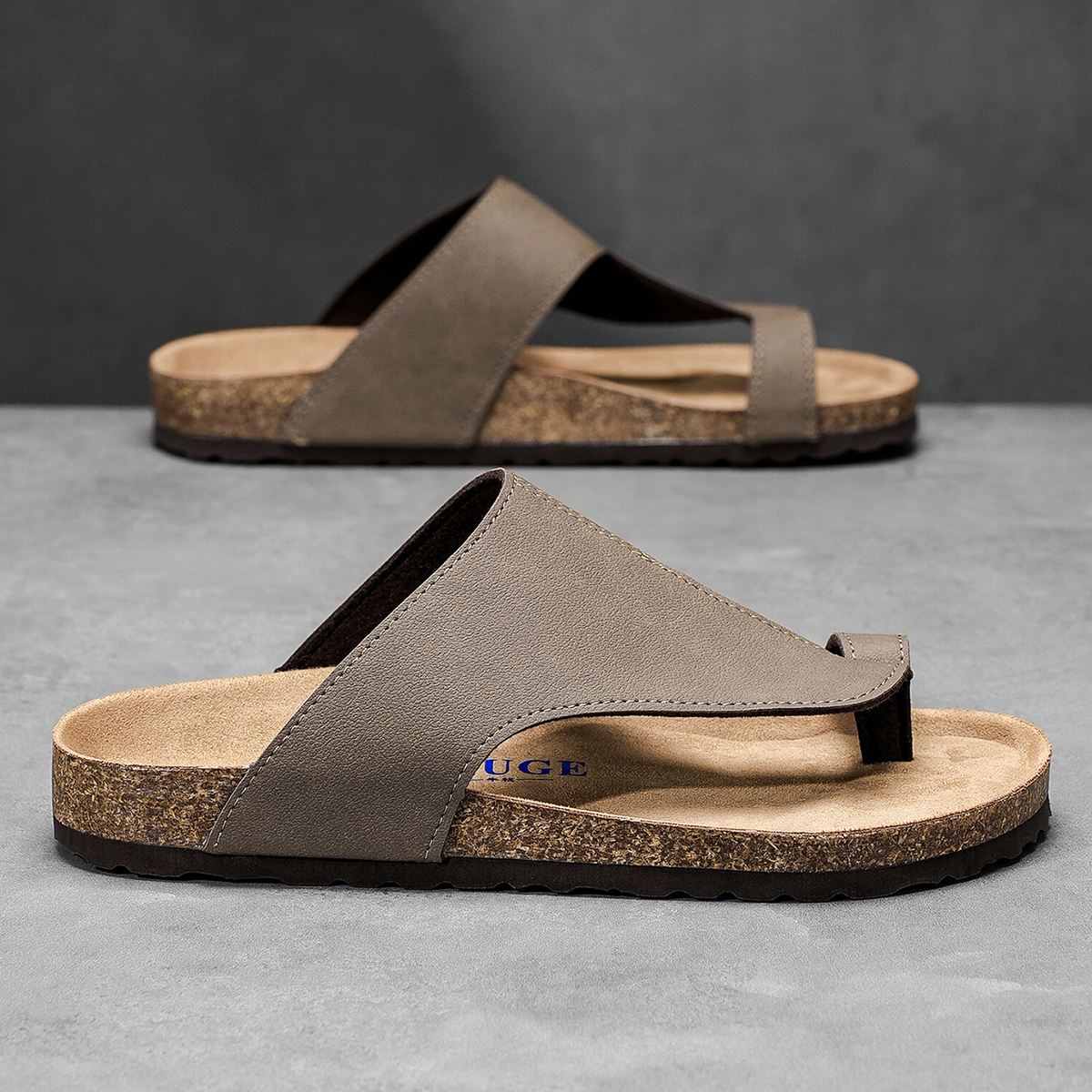 Big Size 48 49 Cork Slippers M - Flip Flop Leather Men ulasan dan harga