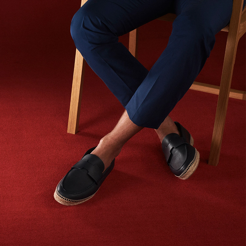 Piegitar Black Genuine Leather - Espadrille Slip On ulasan dan harga