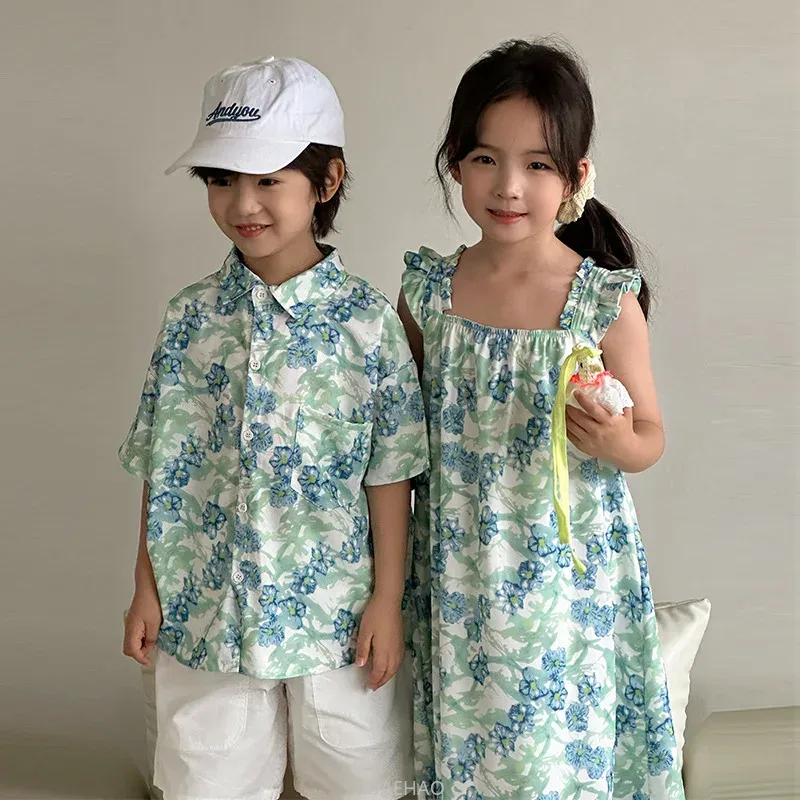 Look Boys Shirts Korean Childr - Resort Shirt Floral ulasan dan harga