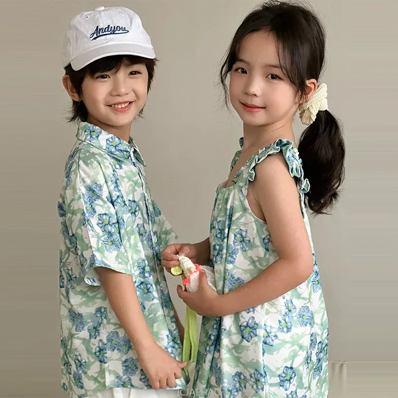 Look Boys Shirts Korean Childr - Resort Shirt Floral ulasan dan harga