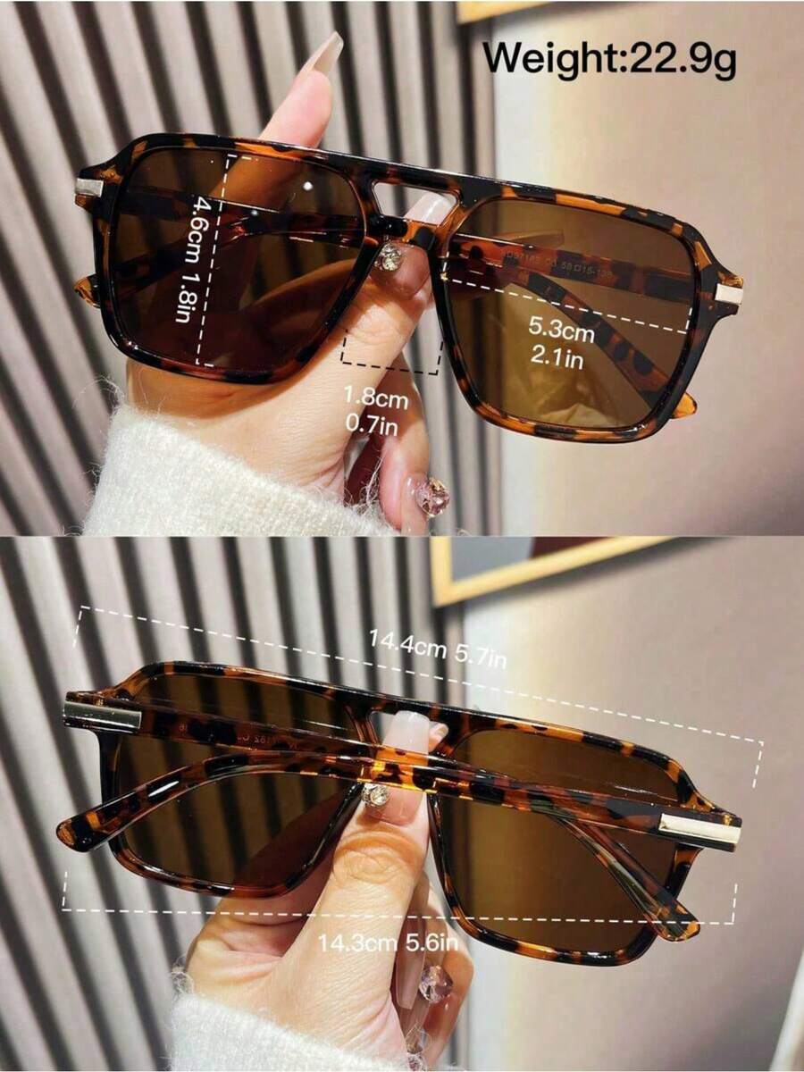Fashion Double Bridge Aviator  - Sunglasses Aviator Polarized ulasan dan harga
