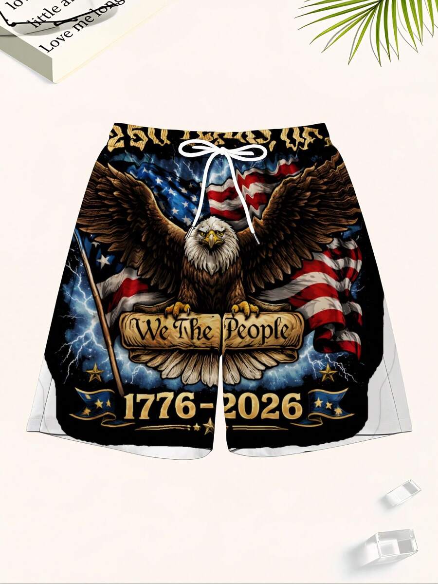 Patriotic Swim Trunks Men Beac - Swim Trunk Quick Dry ulasan dan harga