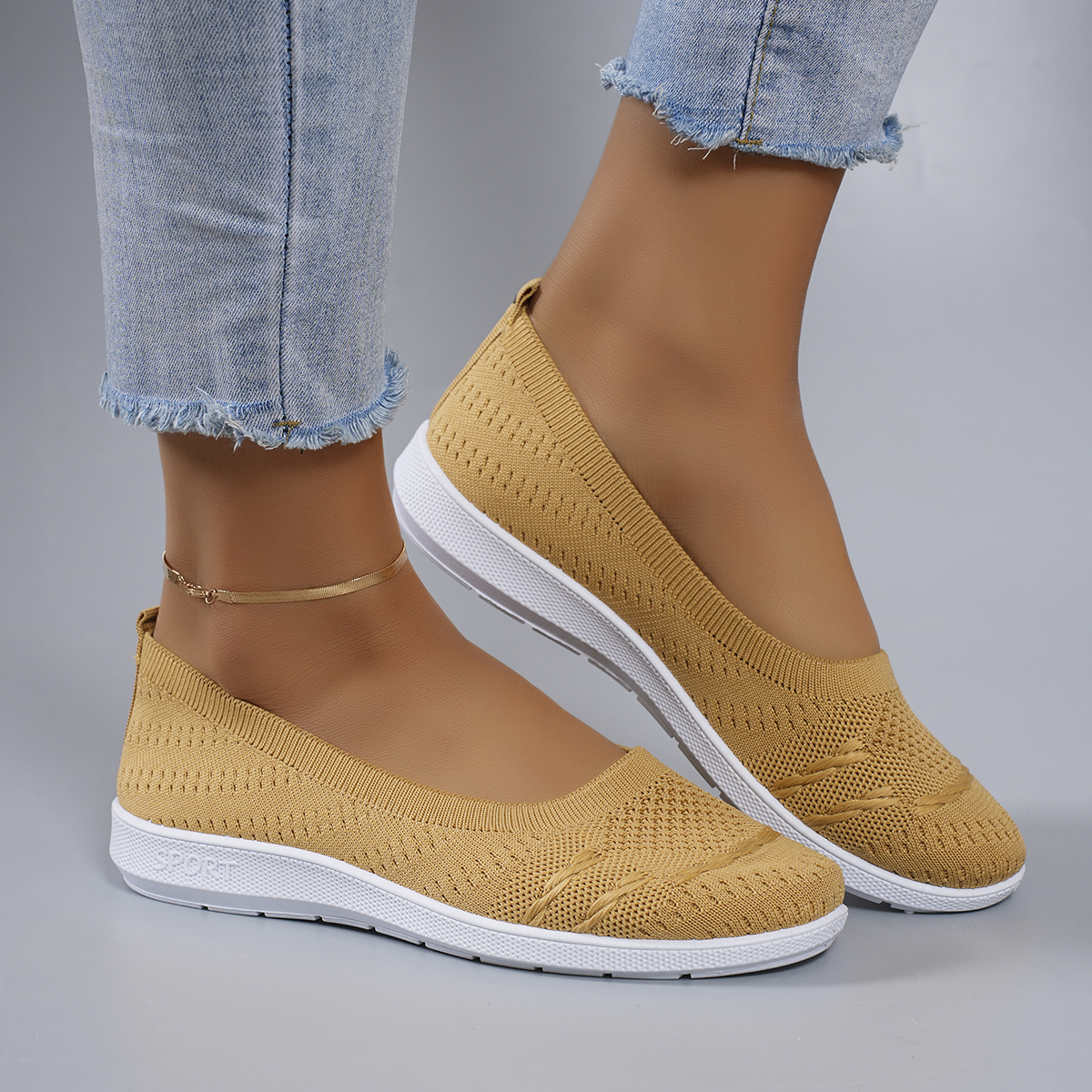 Women's summer breathable mesh - Espadrille Slip On ulasan dan harga