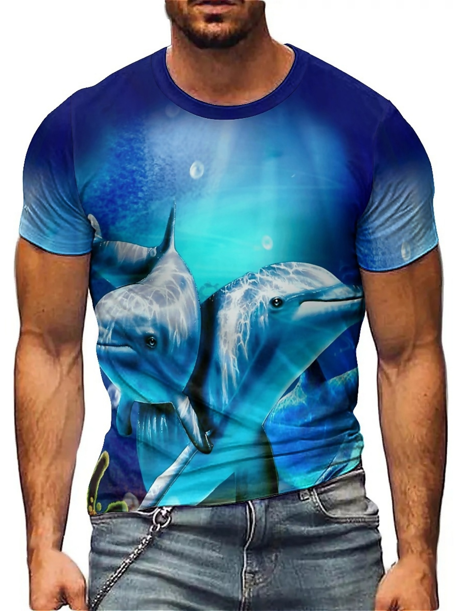 Men'S Ocean Animal Dolphin Pri - Tee Graphic Print ulasan dan harga