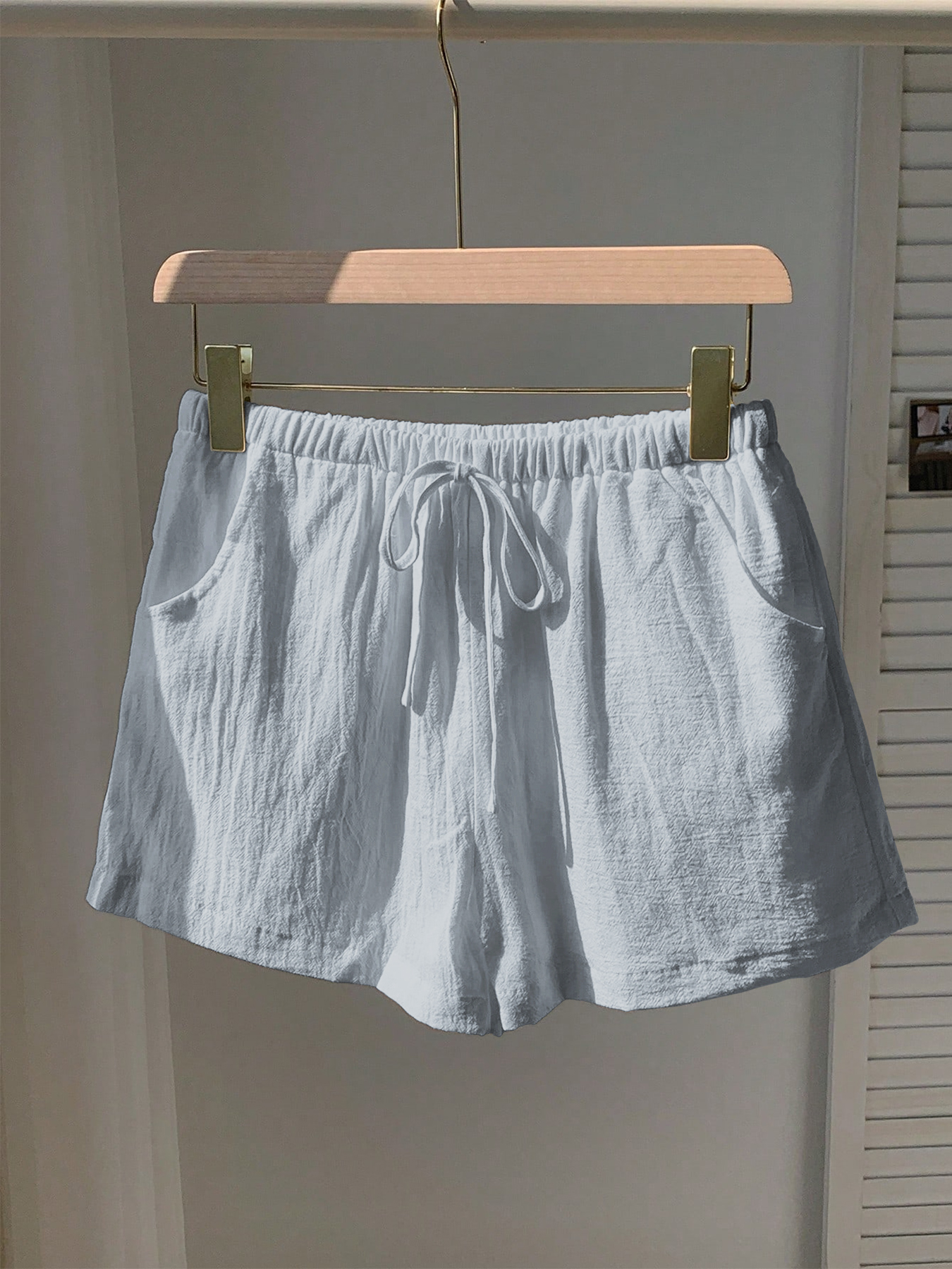 Ladies New Spring Summer Linen - Short Linen Drawstring ulasan dan harga