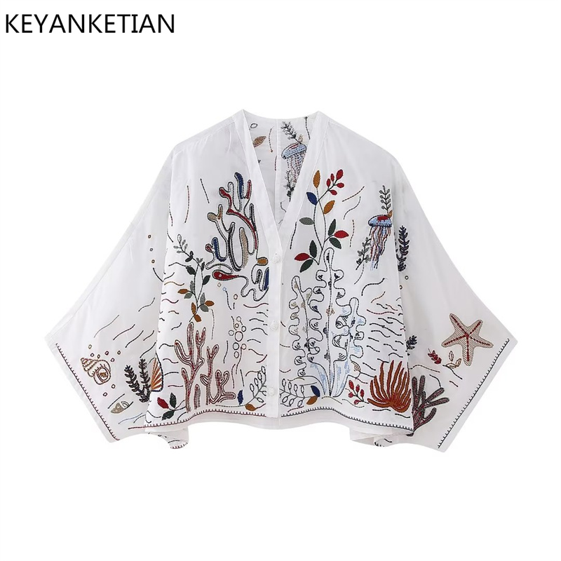 KEYANKETIAN Summer's New Flora - Resort Shirt Floral ulasan dan harga