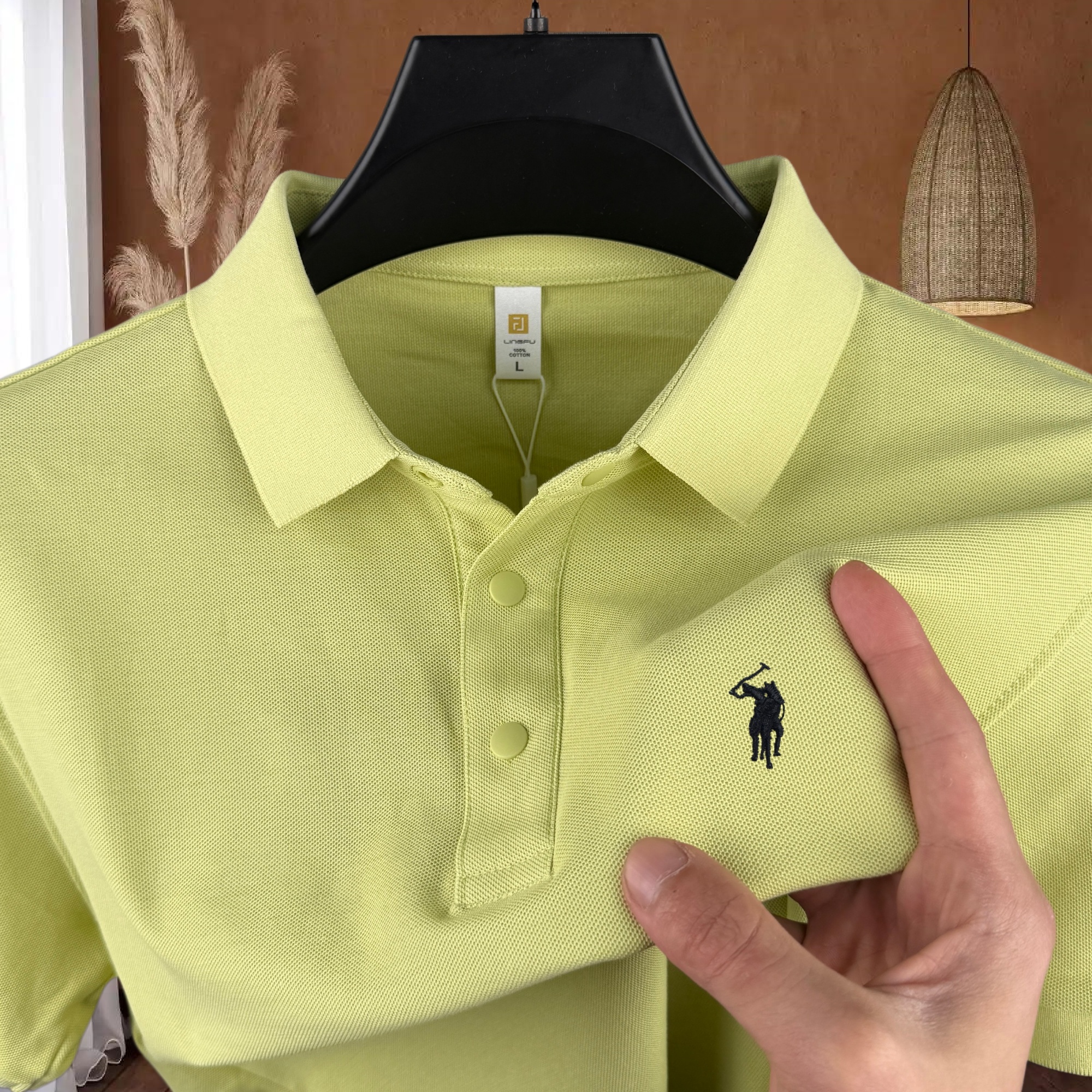 100% pure cotton high-end bran - Polo Shirt Pique ulasan dan harga